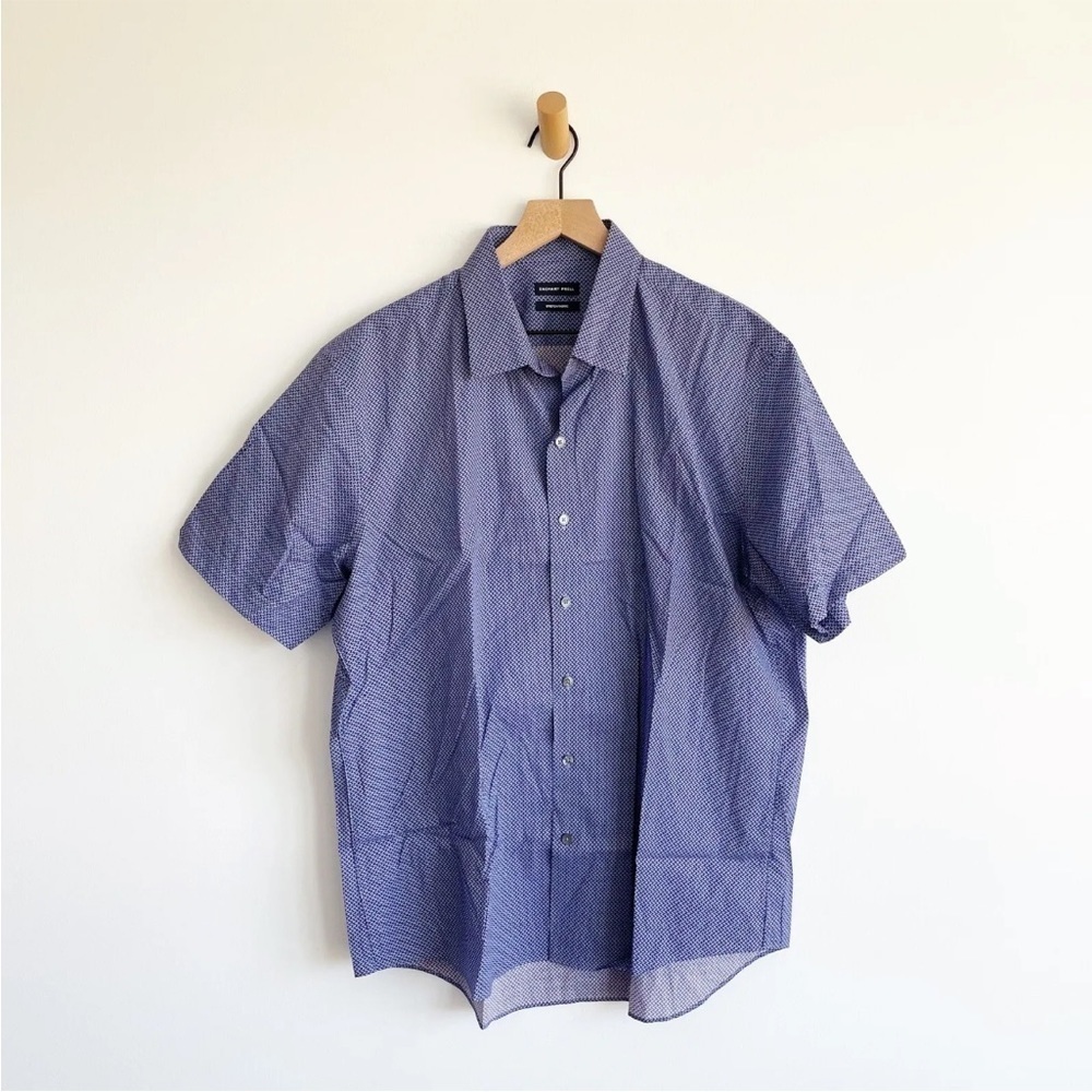 Zachary Prell Stretch Fabric Men's Shirt Blue red Size XL